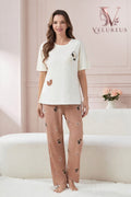 Velureus Butterfly Print Cotton Pajama Set – 3 Colors Available image 1