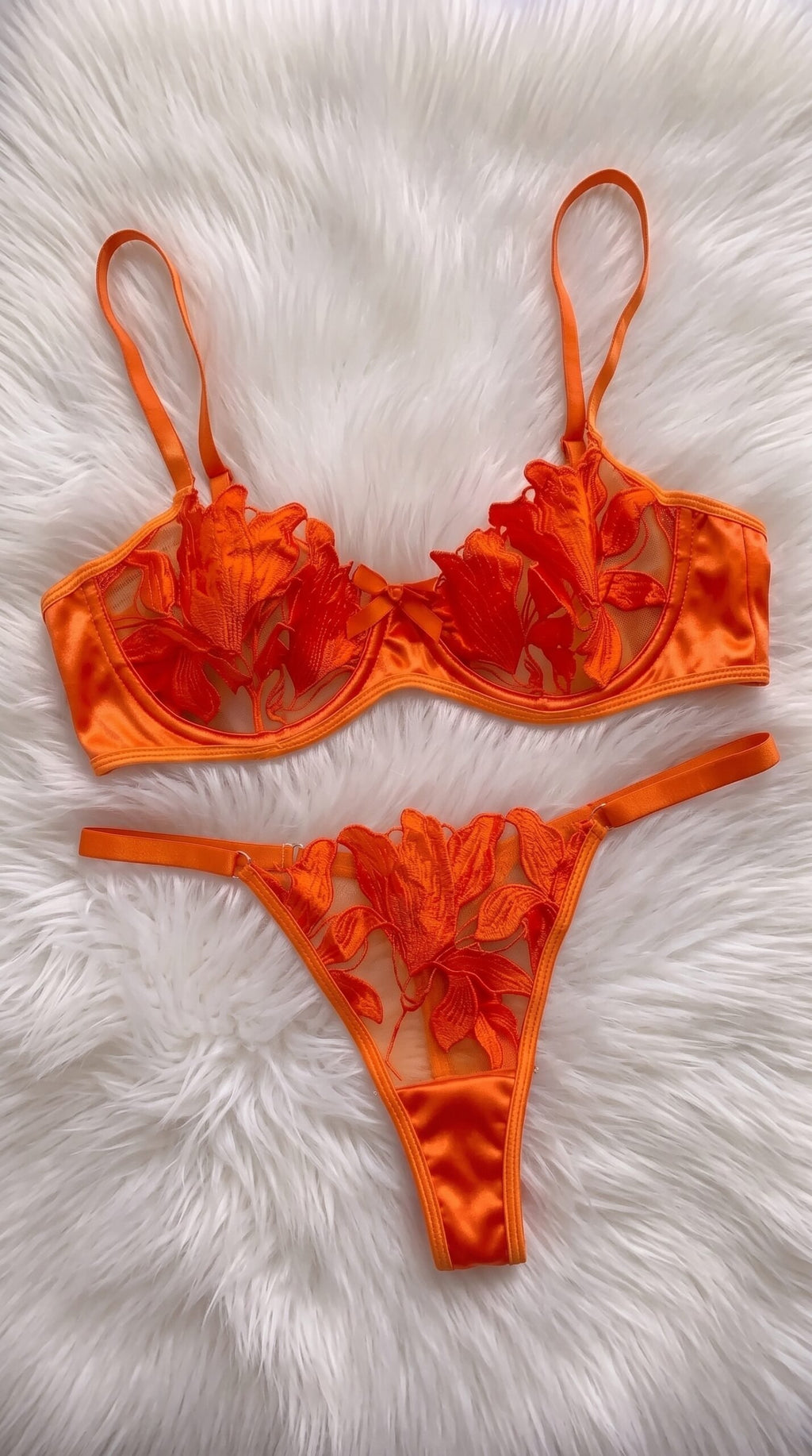 Tiger Lily Lace Collection – Bra & Thong Sets (Blue, Orange, Red) image