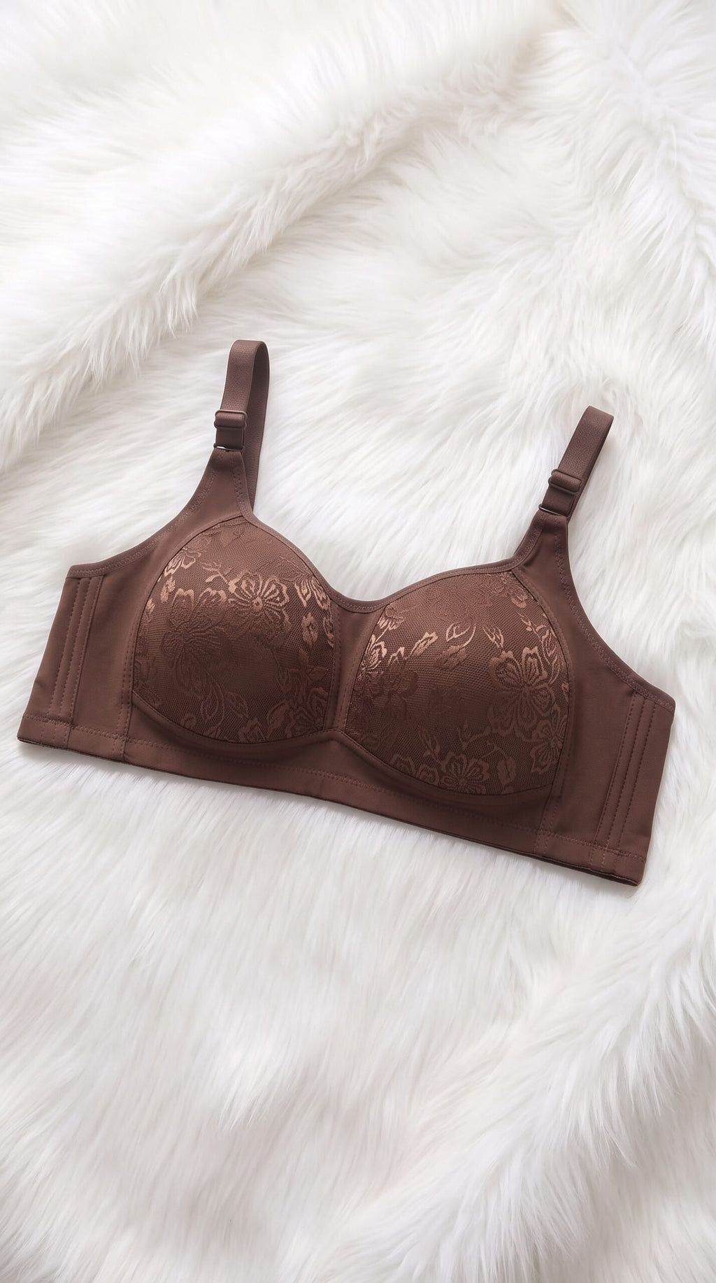 Front-Closure Floral Lace Bra Collection – 6 Colors (Beige, Black, Brown, Green, Grey, Light Pink) image