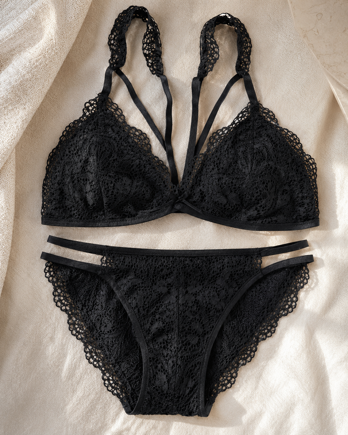 Whisper Lace Set 🤍 | Bridal-Soft Elegance image