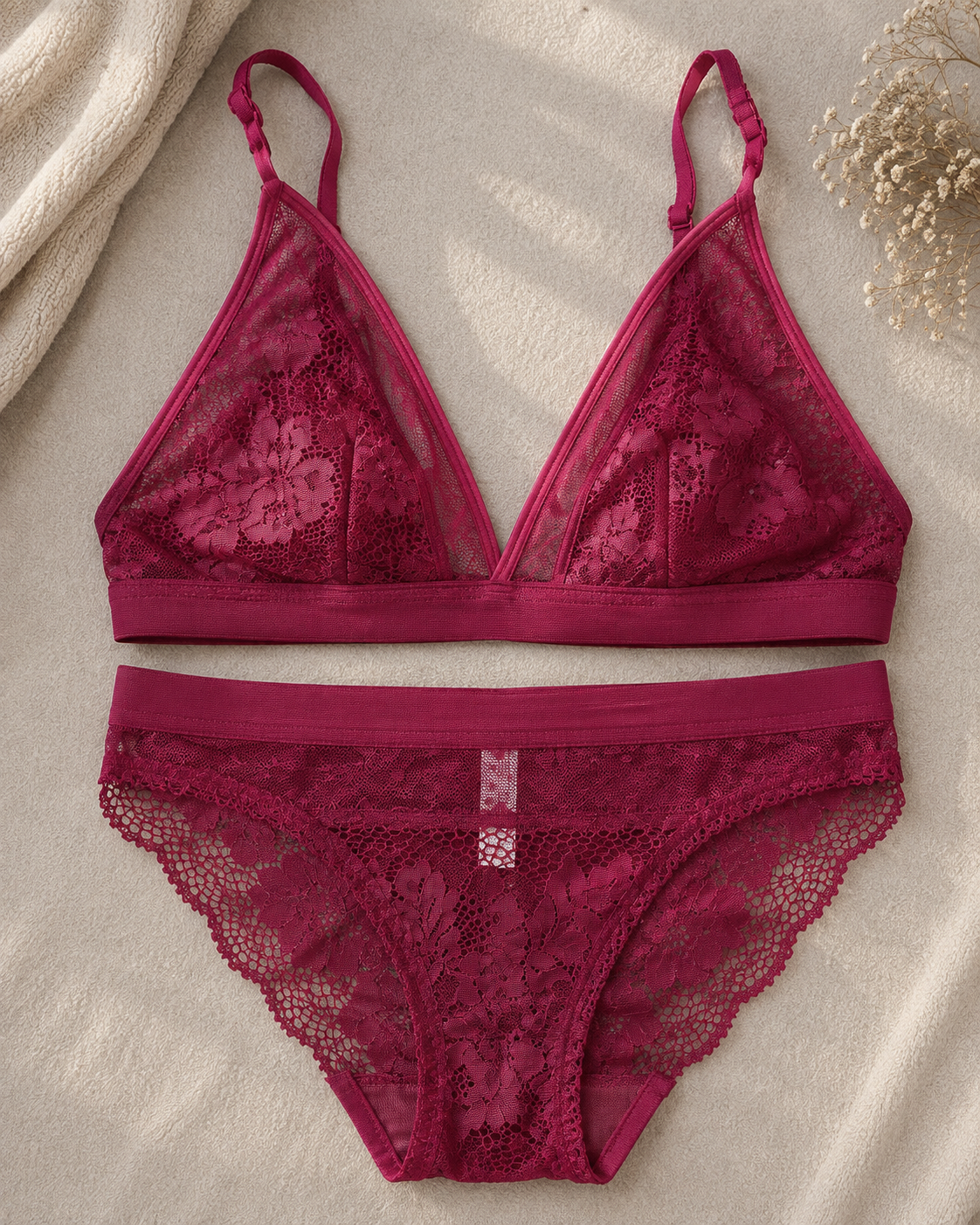 Whisper Lace Set 🤍 | Bridal-Soft Elegance image