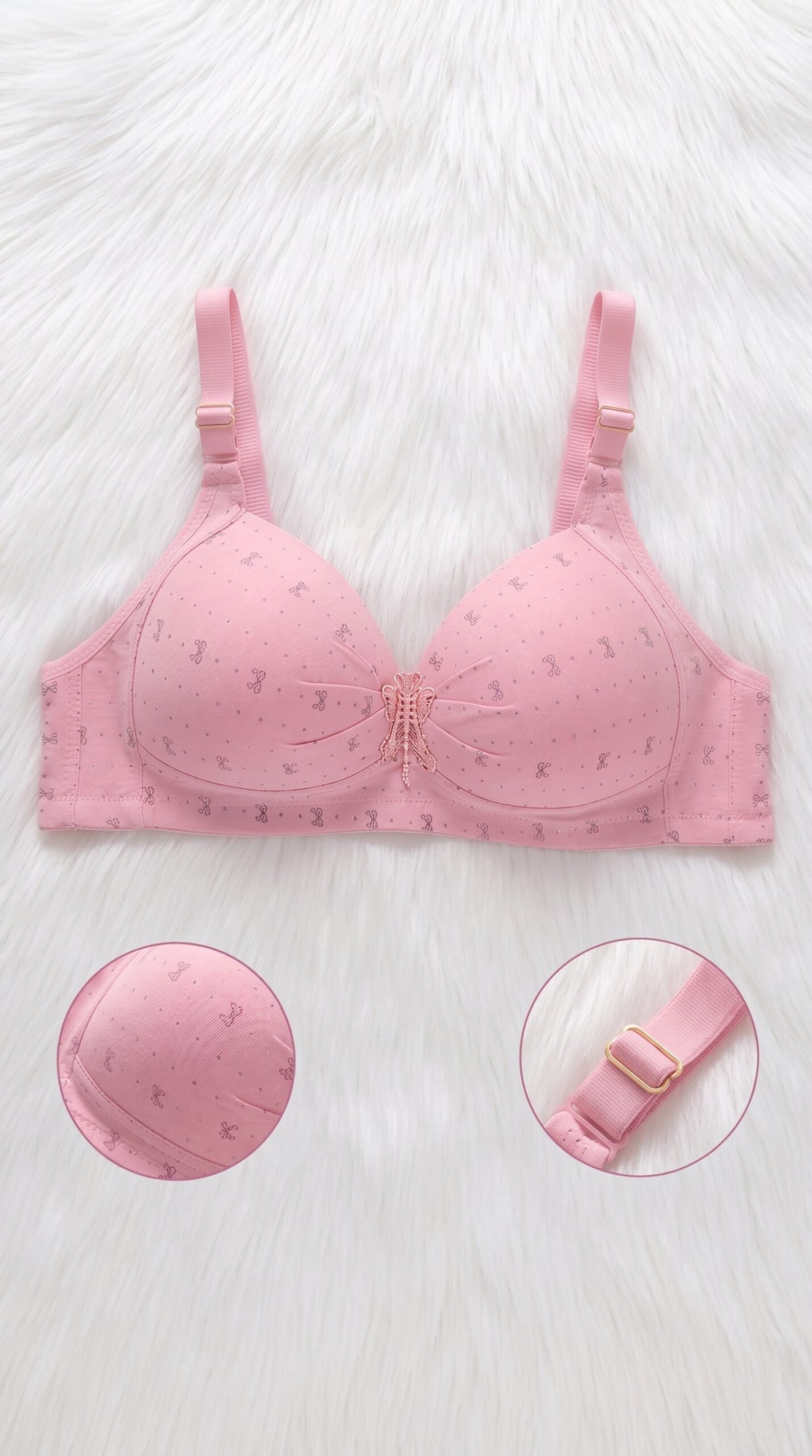 Polka Bow Essentials Bra — Available in 6 Colors image 5