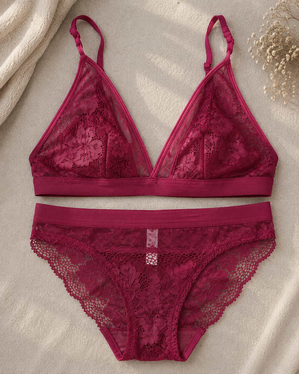 Whisper Lace Set 🤍 | Bridal-Soft Elegance image