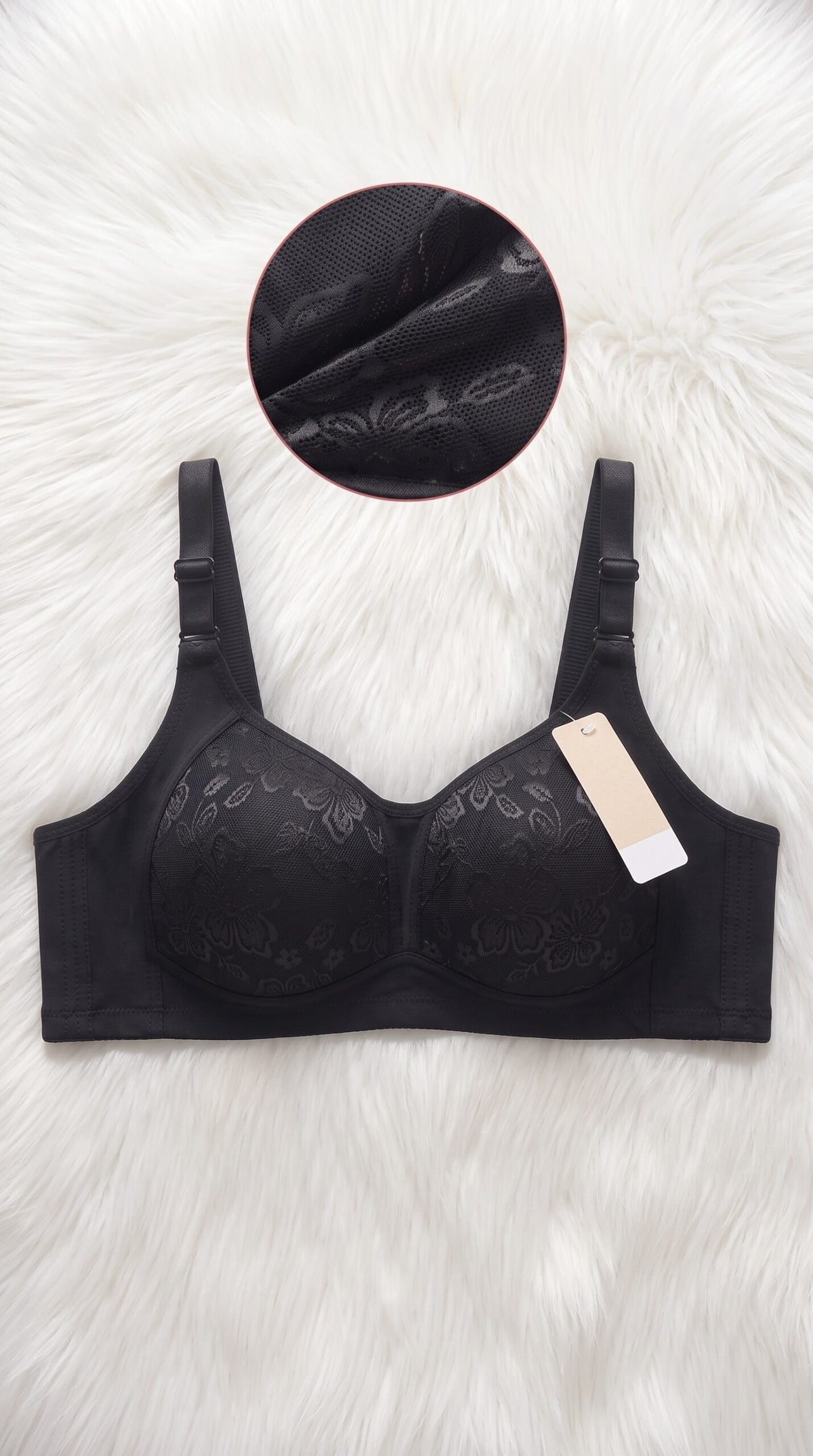 Front-Closure Floral Lace Bra Collection – 6 Colors (Beige, Black, Brown, Green, Grey, Light Pink) image 2