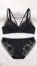 Fishnet Lace Set — Available in Coral, Black & Olive Green image 1