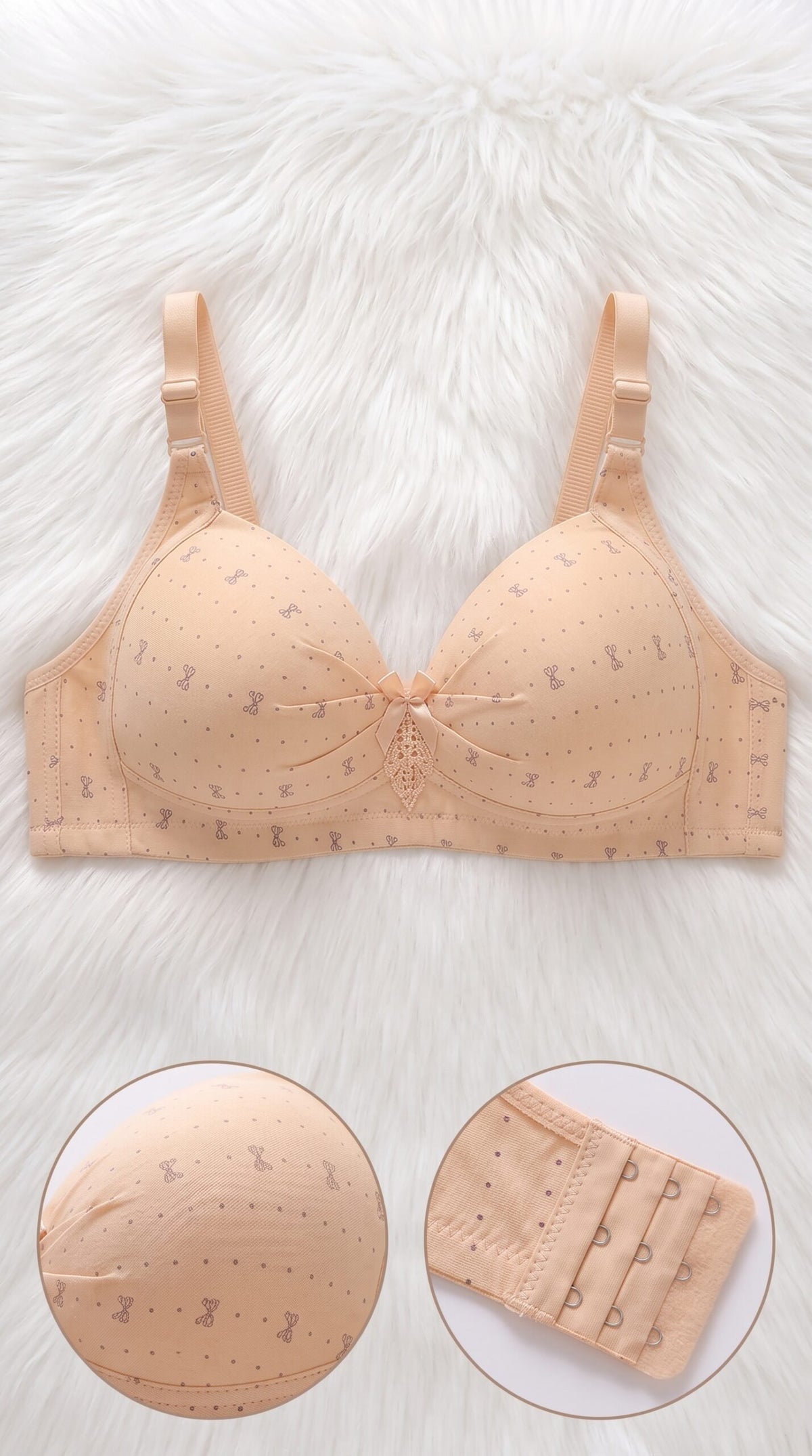 Polka Bow Essentials Bra — Available in 6 Colors image 1