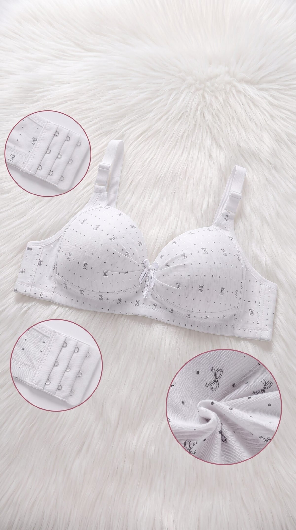 Polka Bow Essentials Bra — Available in 6 Colors image 6