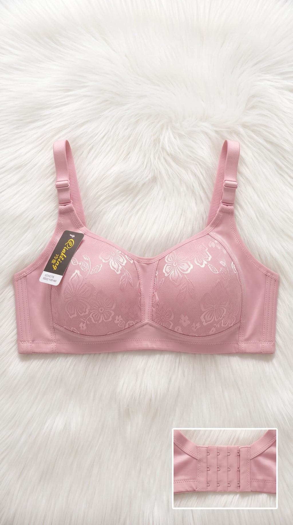 Front-Closure Floral Lace Bra Collection – 6 Colors (Beige, Black, Brown, Green, Grey, Light Pink) image