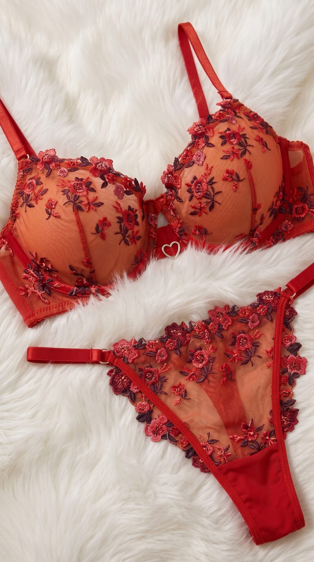 Noir Rose — Embroidered Floral Lingerie Set image 2