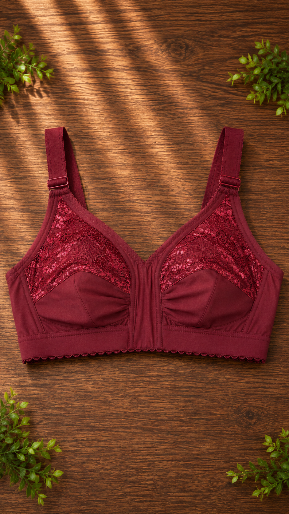 Everyday Comfort 🤎 | Lace-Panel Essential Bra image