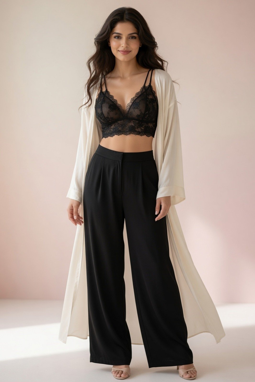 floral lace bralette — delicate double straps, intricate lace  detailing, and a flattering fit image 3