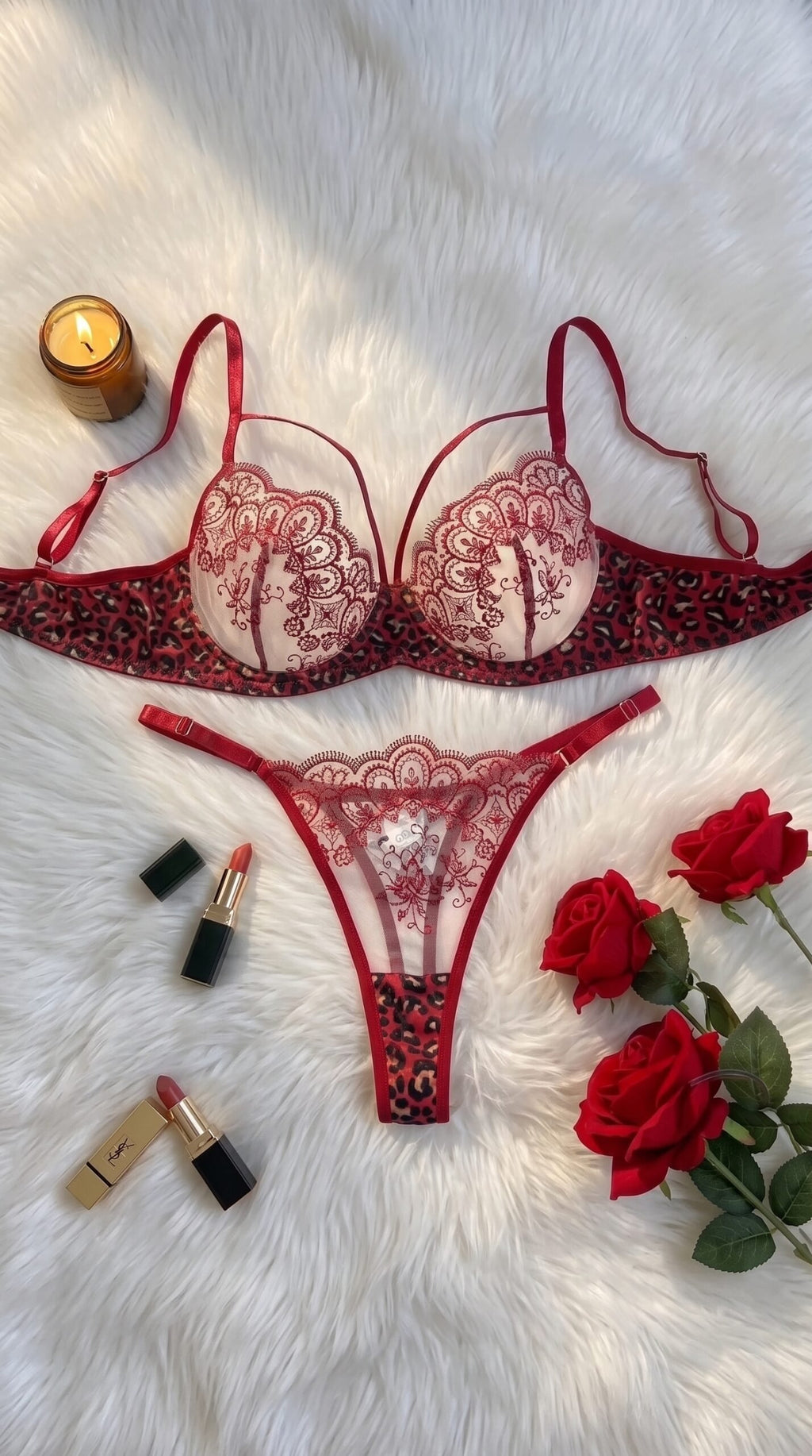 Leopard Lace Set — Available in 4 Colors image