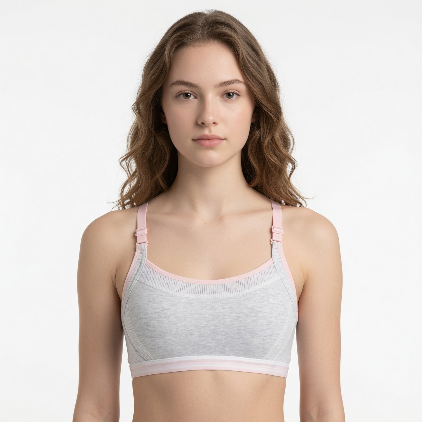 Sports Bra for Women | Breathable Mesh Panel Bra with Adjustable Straps