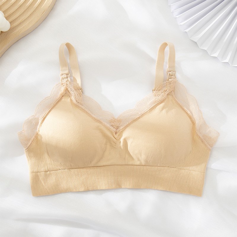 beige nursing bra